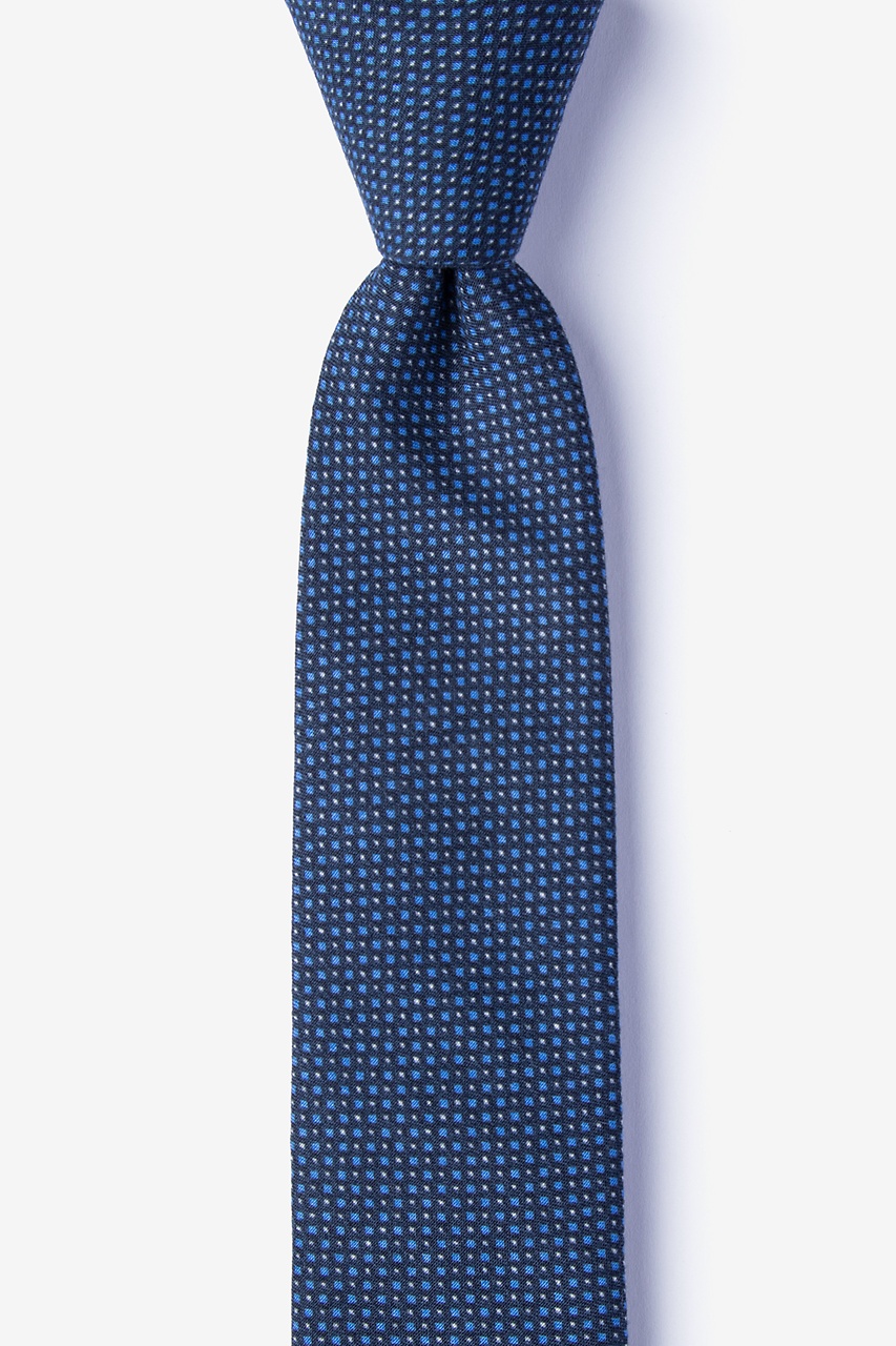Chester Navy Blue Skinny Tie Photo (0)