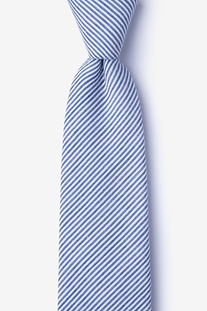 _Cheviot Navy Blue Tie_