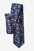 Conejo Navy Blue Extra Long Tie Photo (1)