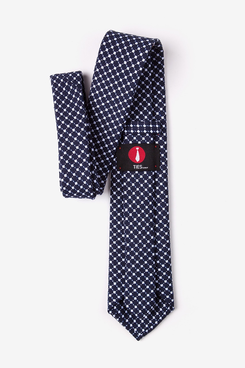 Navy Blue Cotton descanso Extra Long Tie | Ties.com