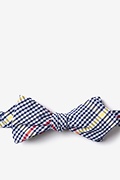 Douglas Navy Blue Diamond Tip Bow Tie Photo (0)