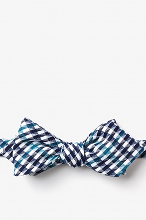 Encinitas Navy Blue Diamond Tip Bow Tie
