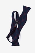 Escondido Navy Blue Self-Tie Bow Tie Photo (1)