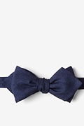 Galveston Navy Blue Diamond Tip Bow Tie Photo (0)