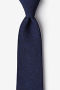 Galveston Navy Blue Extra Long Tie Photo (0)