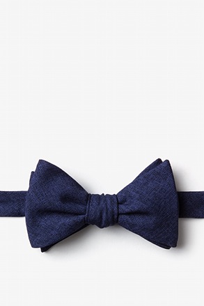 _Galveston Navy Blue Self-Tie Bow Tie_