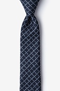 Glendale Navy Blue Skinny Tie Photo (0)