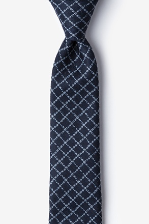 Glendale Navy Blue Skinny Tie