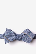 Globe Navy Blue Diamond Tip Bow Tie Photo (0)