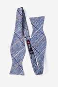 Globe Navy Blue Self-Tie Bow Tie Photo (1)