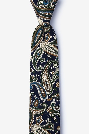 _Grainger Navy Blue Skinny Tie_