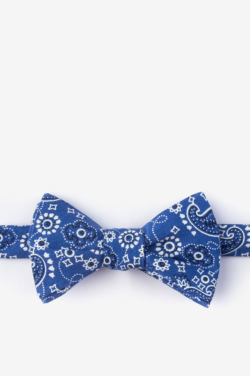 Grove Navy Blue Self-Tie Bow Tie Photo (0)
