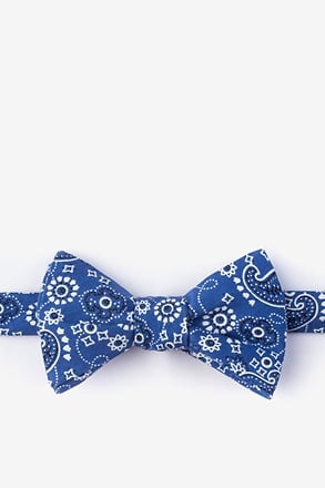 _Grove Navy Blue Self-Tie Bow Tie_