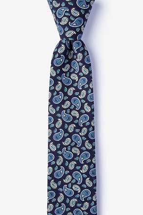 _Hamilton Navy Blue Skinny Tie_