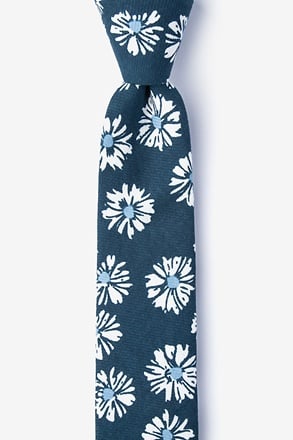 Hinton Navy Blue Skinny Tie