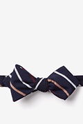 Houston Navy Blue Diamond Tip Bow Tie Photo (0)