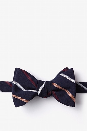 Houston Navy Blue Self-Tie Bow Tie