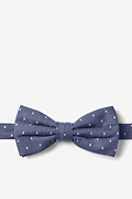 Huntington Polka Dots Navy Blue Pre-Tied Bow Tie Photo (0)