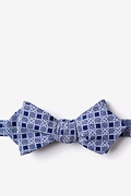 Jamaica Navy Blue Diamond Tip Bow Tie Photo (0)