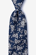 Jubilee Navy Blue Extra Long Tie Photo (0)