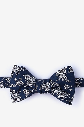 _Jubilee Navy Blue Self-Tie Bow Tie_