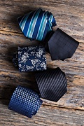 Jubilee Navy Blue Skinny Tie Photo (2)