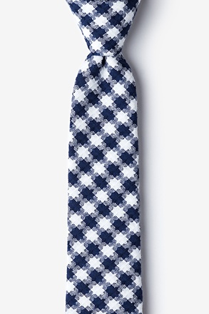 Kingman Navy Blue Skinny Tie