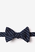 Lewisville Navy Blue Self-Tie Bow Tie Photo (0)