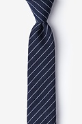 Lewisville Navy Blue Skinny Tie Photo (0)