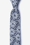 Lincoln Navy Blue Skinny Tie Photo (0)