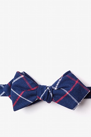 _Maricopa Navy Blue Diamond Tip Bow Tie_