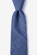 Munroe Navy Blue Extra Long Tie Photo (0)