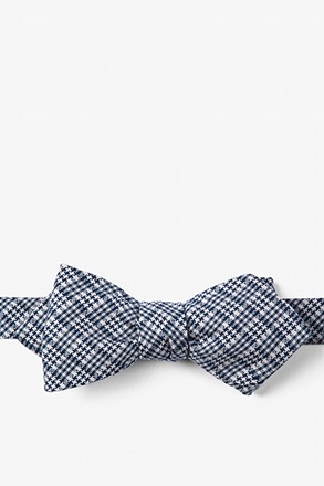 Navy Blue Animator Diamond Tip Bow Tie