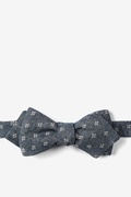 Navy Blue Bradley Diamond Tip Bow Tie Photo (0)