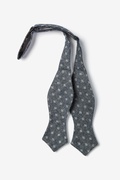Navy Blue Bradley Diamond Tip Bow Tie Photo (1)