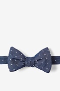 Navy Blue Huntington Polka Dots Self-Tie Bow Tie Photo (0)