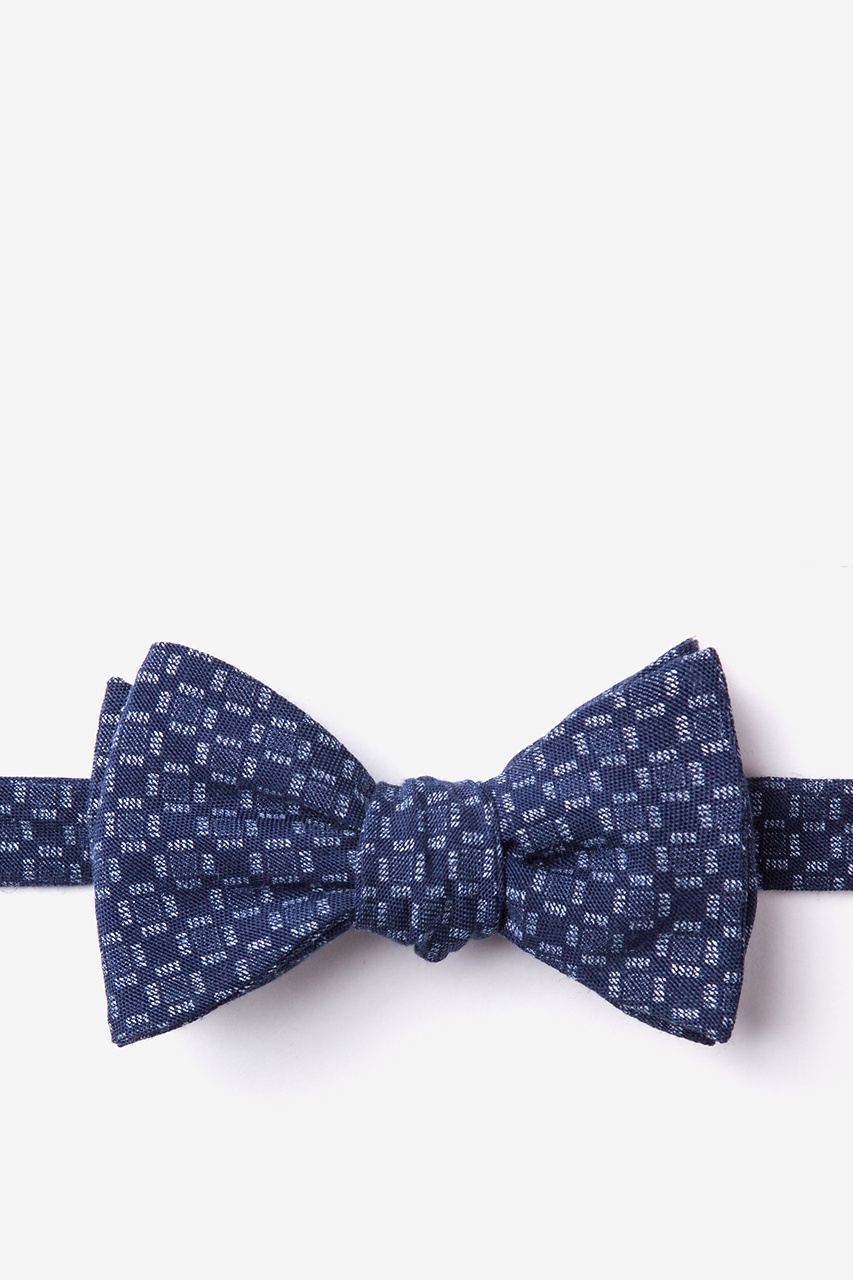 Nixon Navy Blue Self-Tie Bow Tie Photo (0)