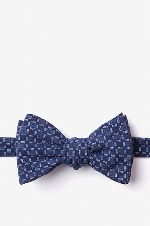 _Nixon Navy Blue Self-Tie Bow Tie_