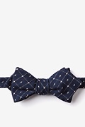 Pala Navy Blue Diamond Tip Bow Tie Photo (0)