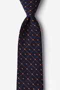 Pala Navy Blue Extra Long Tie Photo (0)