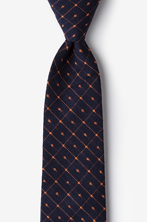 _Pala Navy Blue Extra Long Tie_