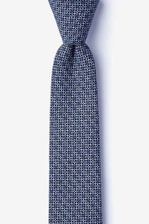Pike Navy Blue Skinny Tie