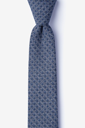 _Pike Navy Blue Skinny Tie_