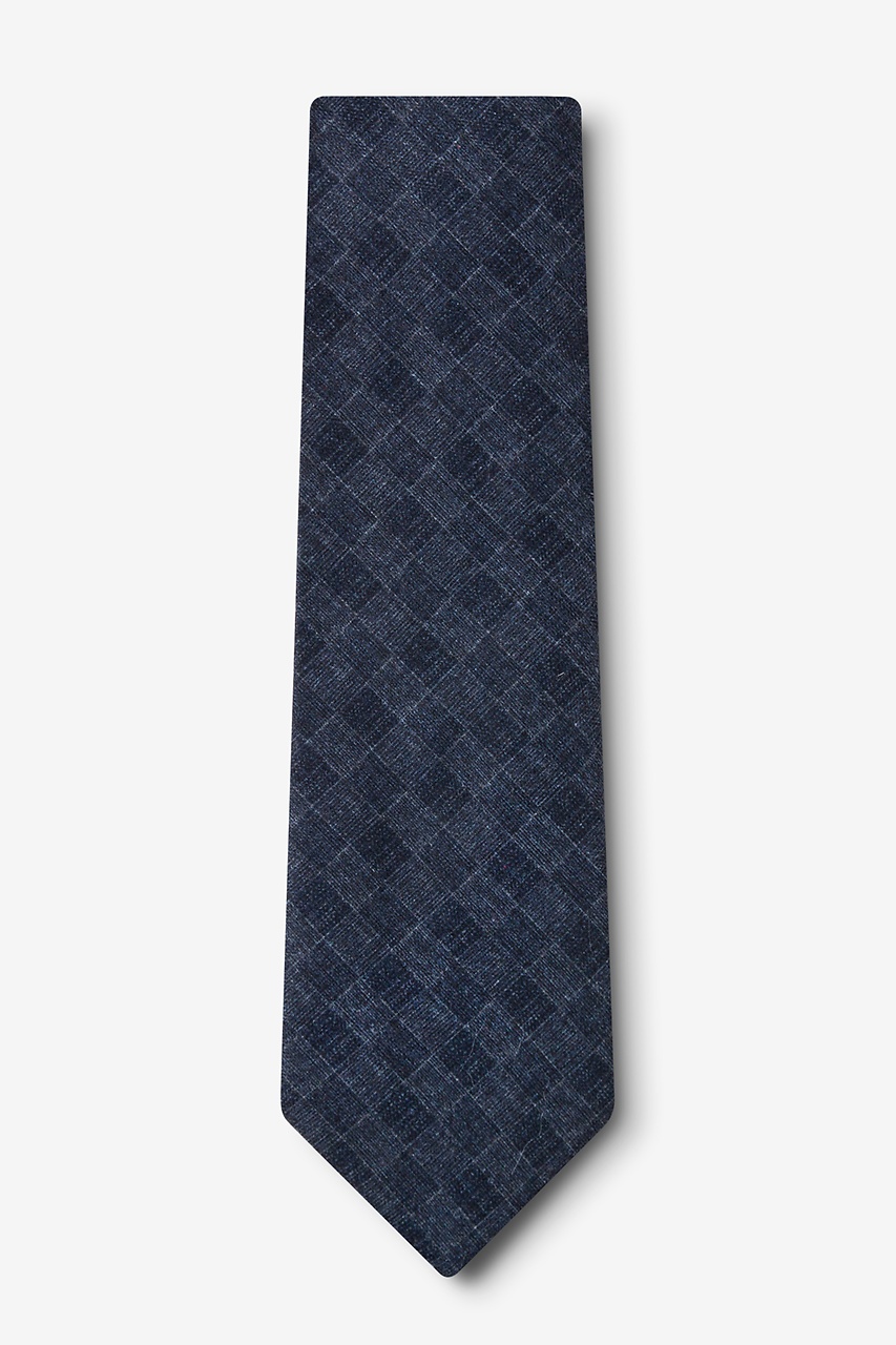 Prescott Navy Blue Extra Long Tie Photo (1)