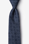 Prescott Navy Blue Extra Long Tie Photo (0)