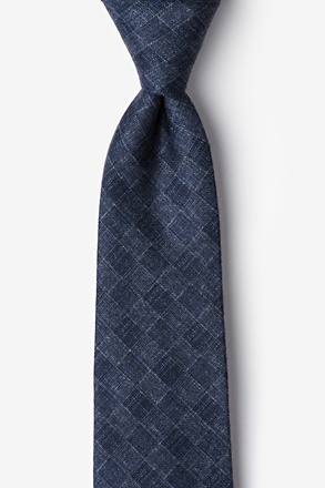 _Prescott Navy Blue Extra Long Tie_