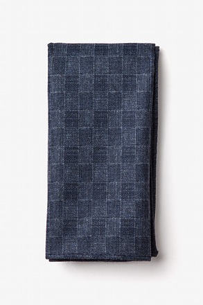 _Prescott Navy Blue Pocket Square_