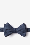 Prescott Navy Blue Self-Tie Bow Tie Photo (0)