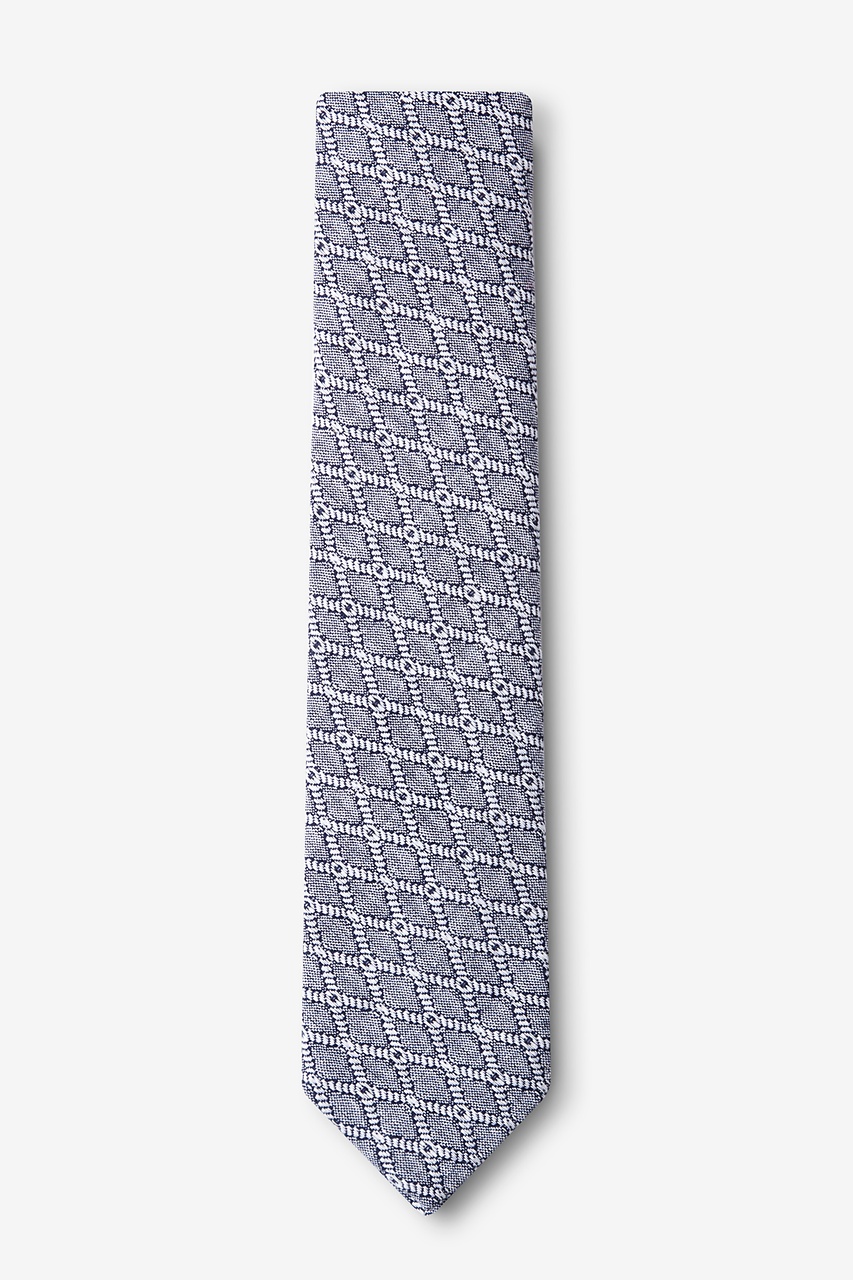 Navy Blue Cotton Redmond Skinny Tie | Ties.com