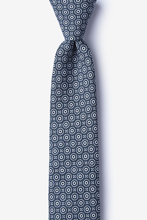 Reynold Navy Blue Skinny Tie